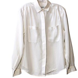 JH Collectibles, Size 14, White Long Sleeve Blouse